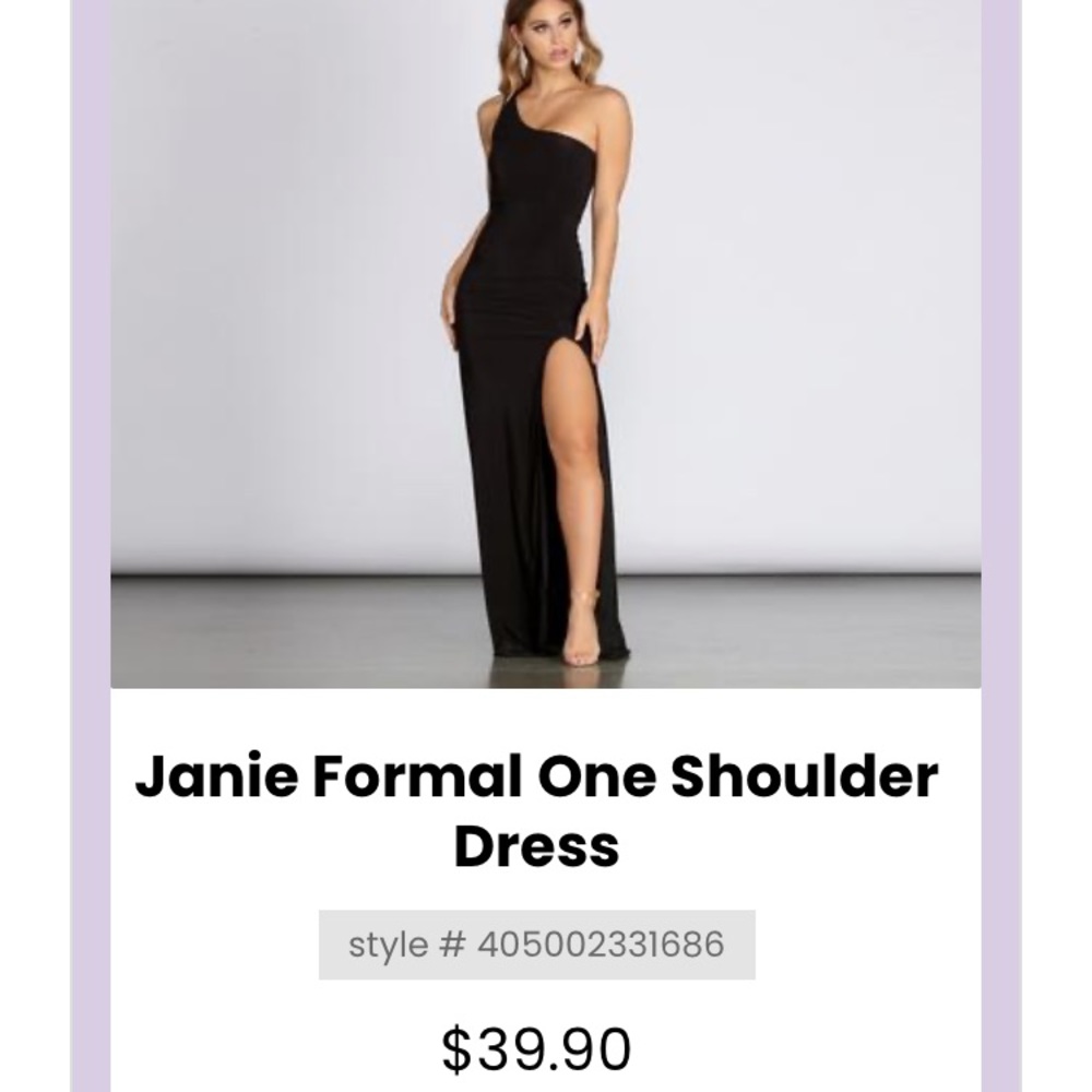 Stunning Formal Black Dress with Slit